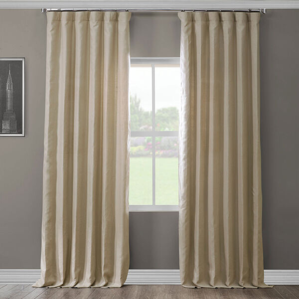 Rose Street French Khaki 108 X 50 In, Linen Curtains 108