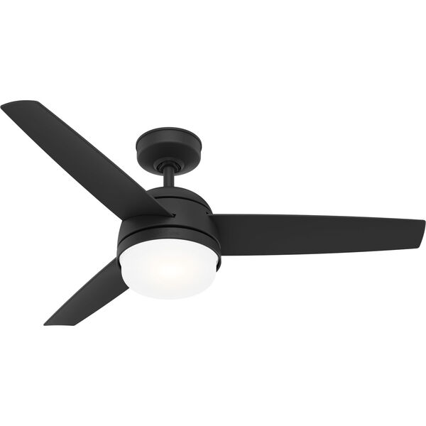 Midtown Matte Black 48-Inch Two-Light LED Ceiling Fan, image 1