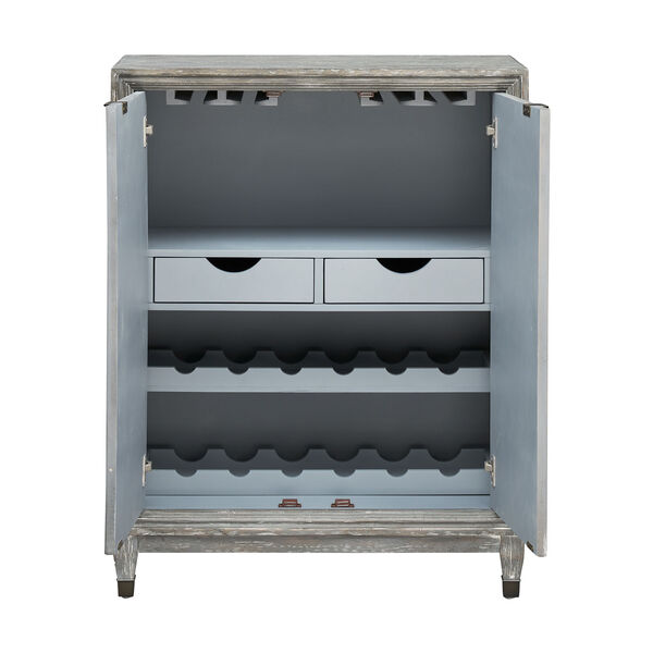 Gray Two Door Wine Cabinet, image 5