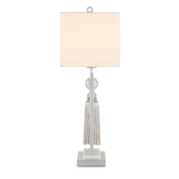 Vitale Silver and White One-Light Table Lamp, image 3