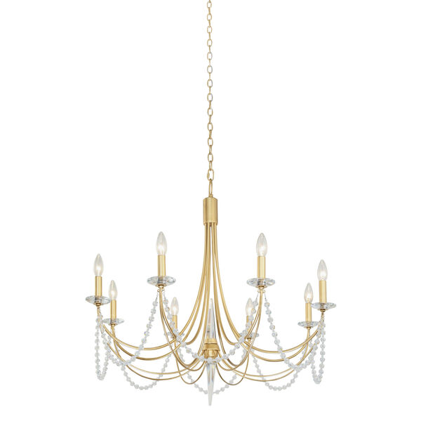 Brentwood French Gold Eight-Light Chandelier, image 2