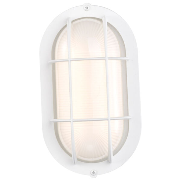 White LED Small Oval Bulk Head Outdoor Wall Mount with Glass, image 5