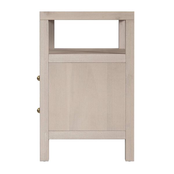 Celine Antique Taupe Two-Drawer Nightstand, image 5