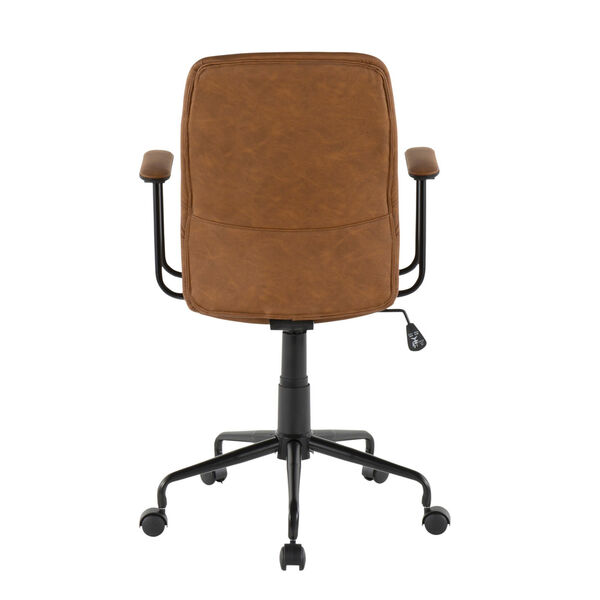 Fredrick Black and Brown Upholstered Office Chair, image 4