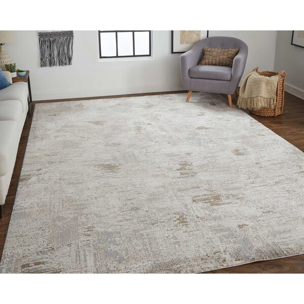 Vancouver Ivory Gray Tan Rectangular 4 Ft. x 6 Ft. Area Rug, image 3