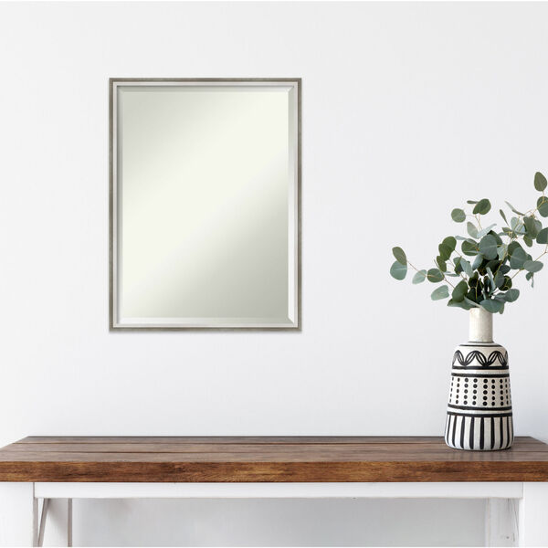 Lucie White and Silver 19W X 25H-Inch Decorative Wall Mirror, image 3