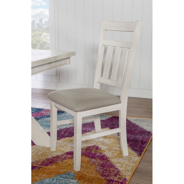 Bella Distressed White Side Chairs - Set of Two, image 6