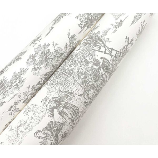 Campagne Toile Grey Wallpaper, image 4