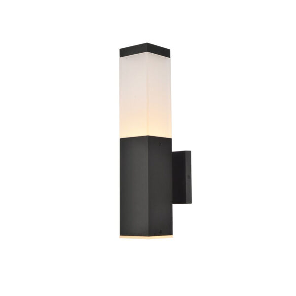 Raine Black 260 Lumens 16-Light LED Outdoor Wall Sconce, image 2
