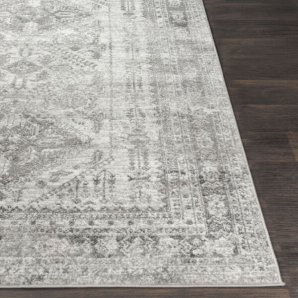Monte Carlo Light Gray, White and Charcoal Rectangular: 6 Ft. 7 In. x 9 Ft. Rug, image 3