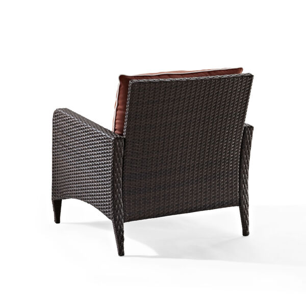 Kiawah Sangria Brown Outdoor Wicker Arm Chair, image 4