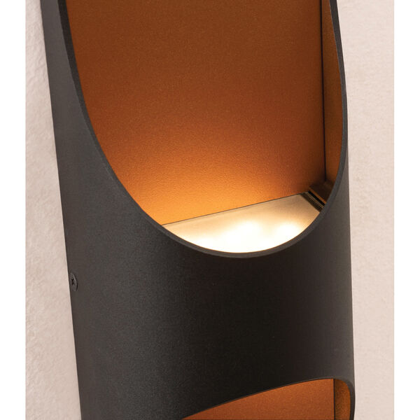 Harrison Black Two-Light Integrated LED Outdoor Wall Sconce, image 4