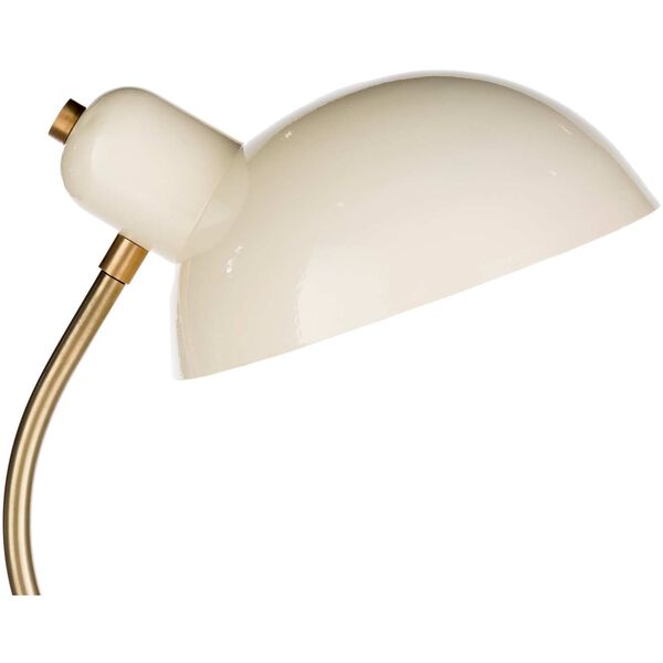 Ula Brass, White One-Light Table Lamp, image 4