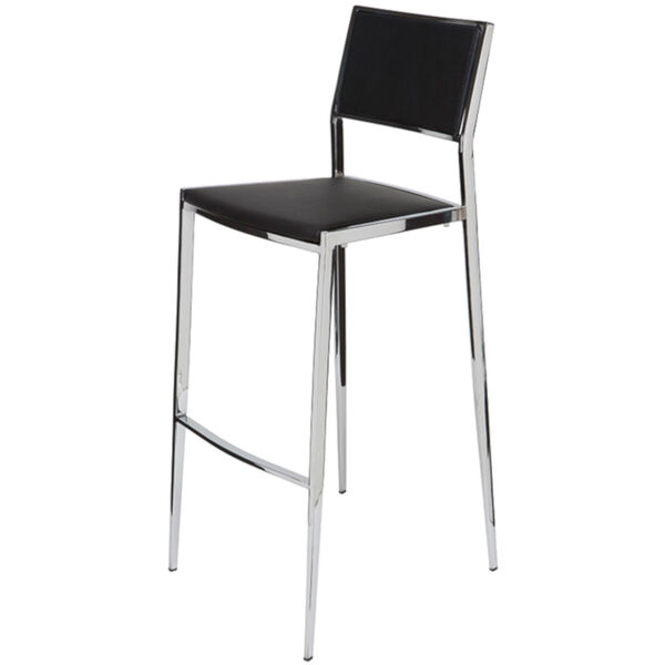 Aaron Black and Silver Counter Stool, image 1