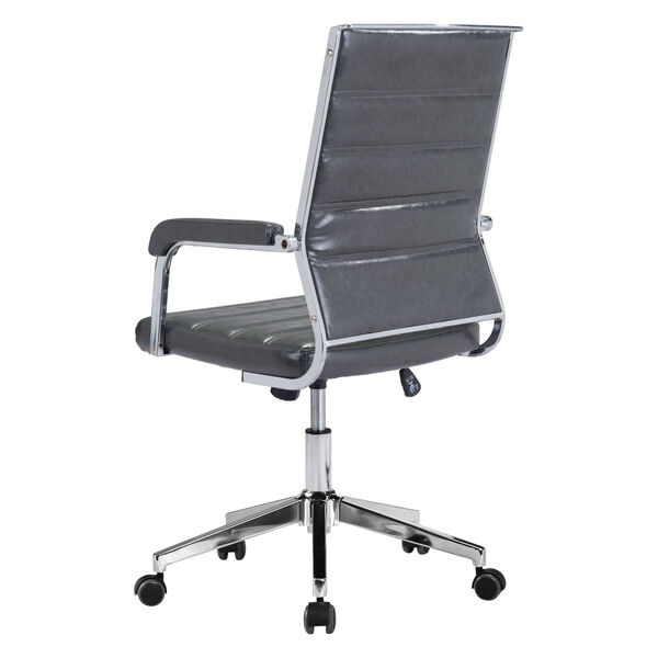 Liderato Gray and Silver Office Chair, image 6