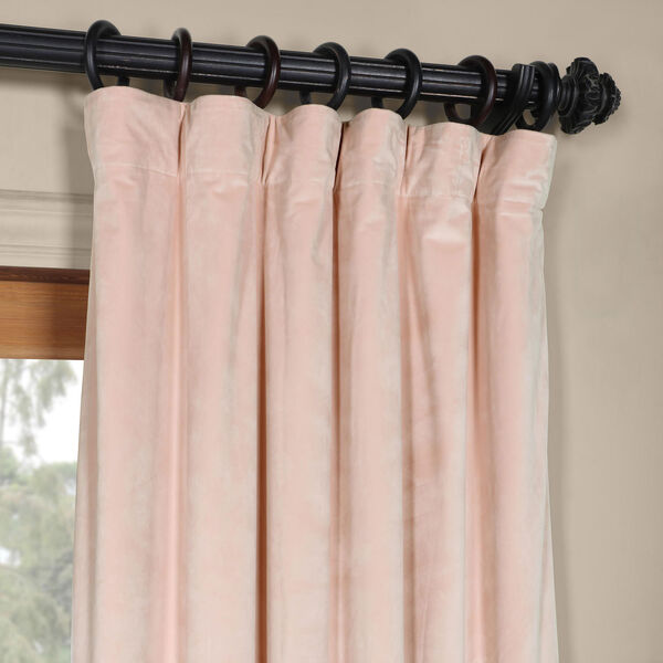 Pink 96 x 50 In. Plush Velvet Curtain Single Panel, image 2
