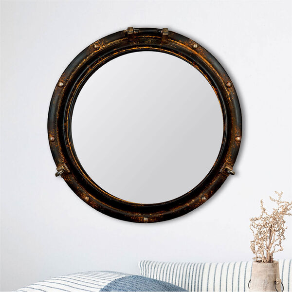 Round 22 In. Metal Porthole Mirror, image 4
