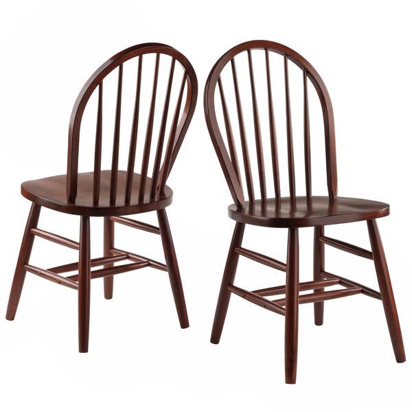 Windsor Walnut Chair, Set of 2, image 1