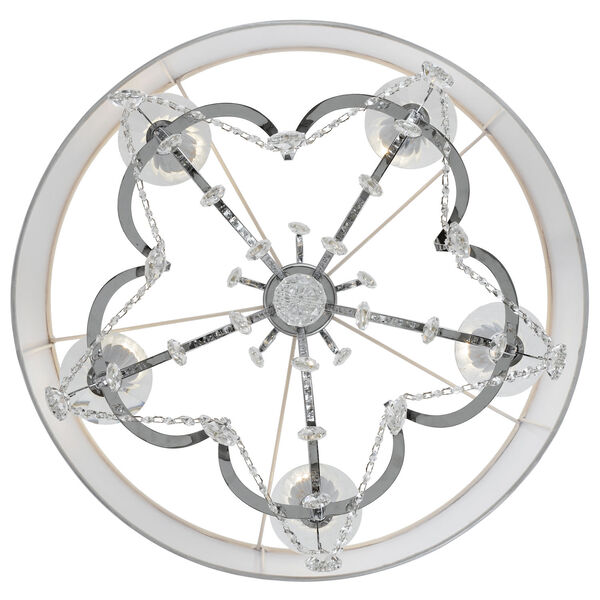 Othello 24-Inch Polished Chrome Five-Light Chandelier, image 3