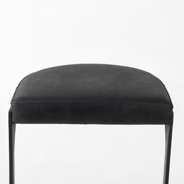 Tyson Black Leather Seat Counter Height Stool, image 6
