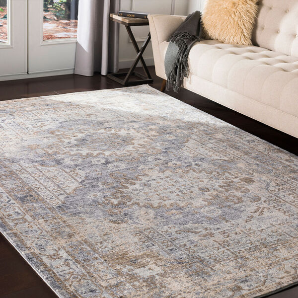 Liverpool Grey and Camel Rectangular: 7 Ft. 10 In. x 10 Ft. 3 In. Rug, image 2