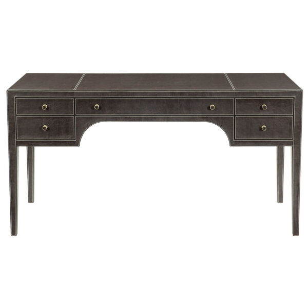 Clarendon Vienna Walnut Wood and Bonded Leather Desk, image 1