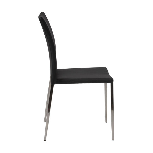 Diana Black Stacking Side Chair, Set of Two, image 3