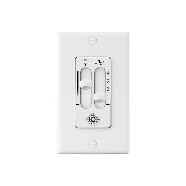 White Four Speed Dimmer Wall Control, image 1