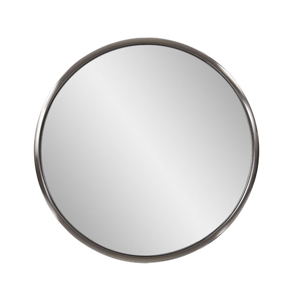 Yorkville Brushed Titanium 20-Inch Round Wall Mirror, image 1