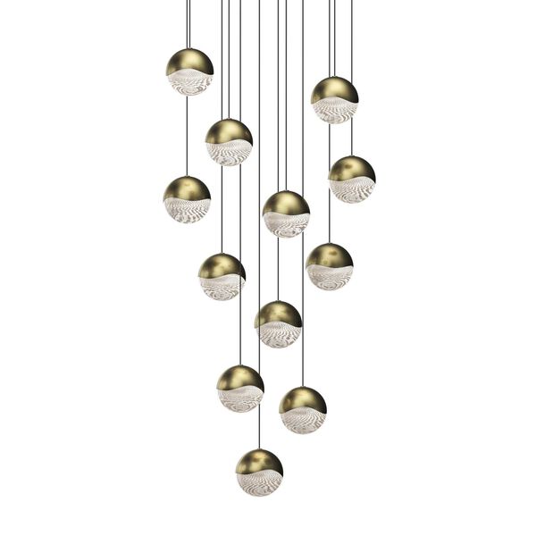 Grapes Brass 12-Light LED Pendant, image 1