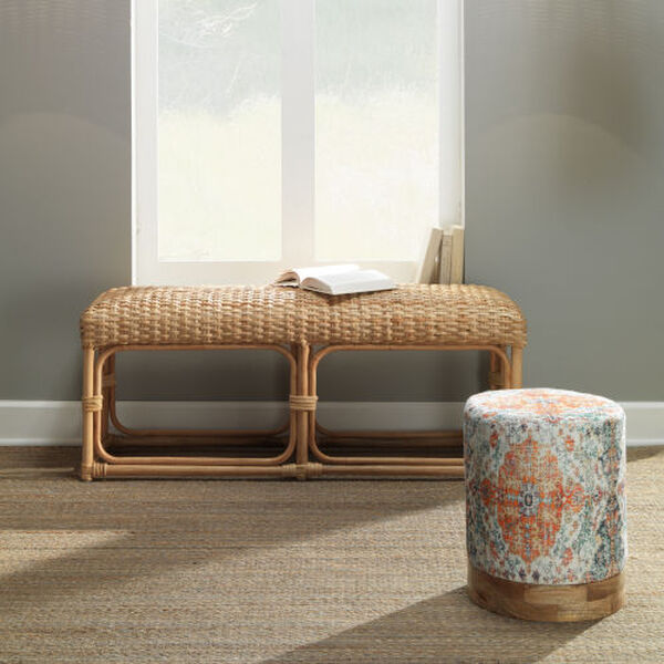 Avery Natural Rattan Bench, image 2