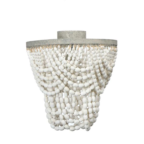 White One-Light 15-Inch Chandelier, image 1