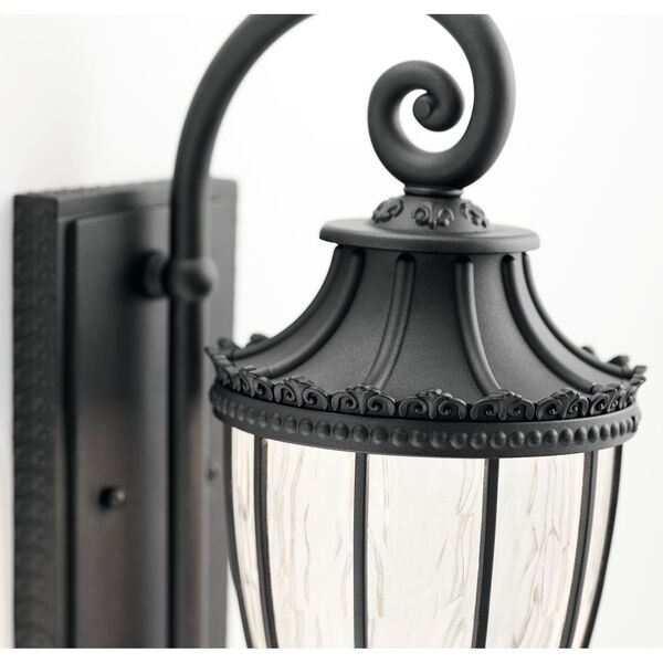 Wakefield Textured Black 7-Inch LED Outdoor Wall Light, image 2