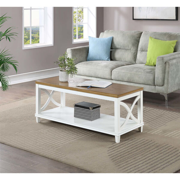 Florence Driftwood and White 18-Inch Coffee Table, image 2