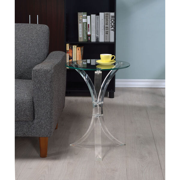 Transparent Round Accent Table, image 1