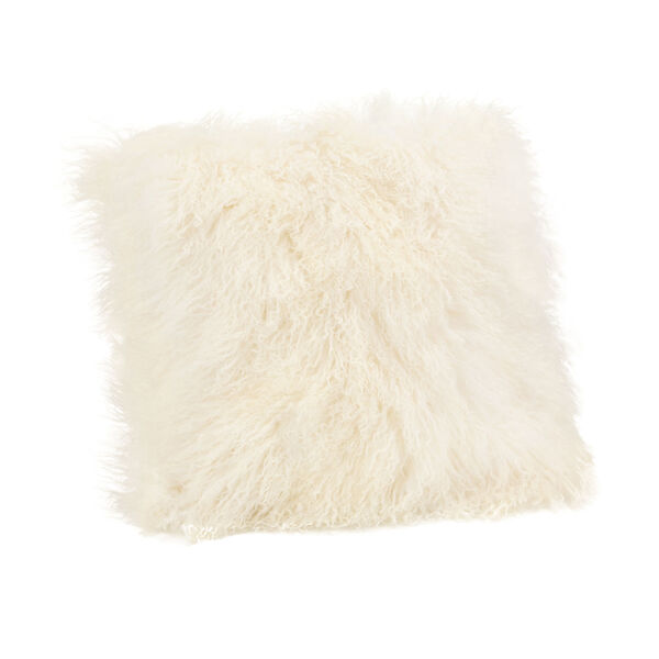 Cream Lamb Fur Large Pillow, image 1