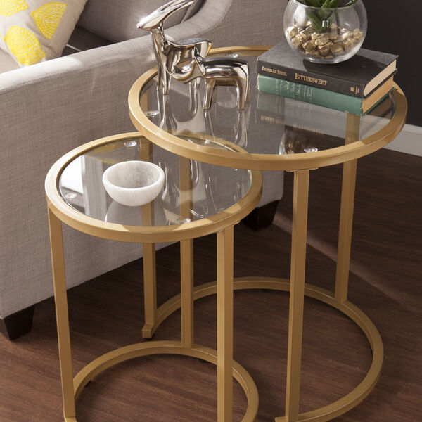 Evelyn Gold Nesting Tables, image 2