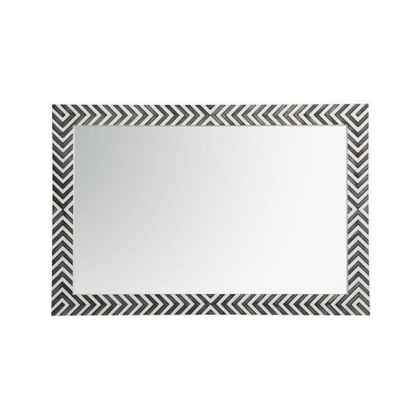 Colette Chevron 28 x 42 Inches Rectangular Mirror, image 5