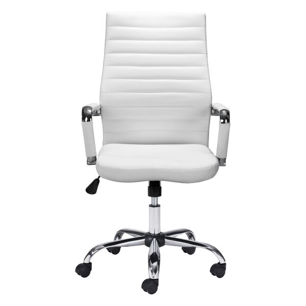 Primero White and Silver Office Chair, image 4
