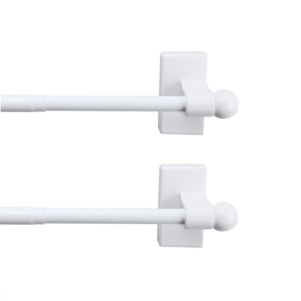 White 28-Inch Magnetic Rod, Set of 2, image 1