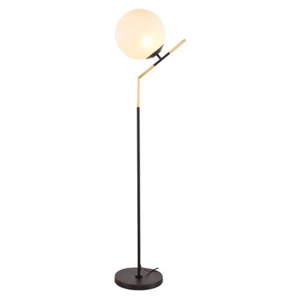 Declan White and Black One-Light Floor Lamp, image 3