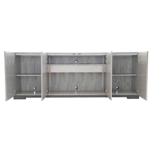 Montague Light Gray and Silver Entertainment Credenza, image 3