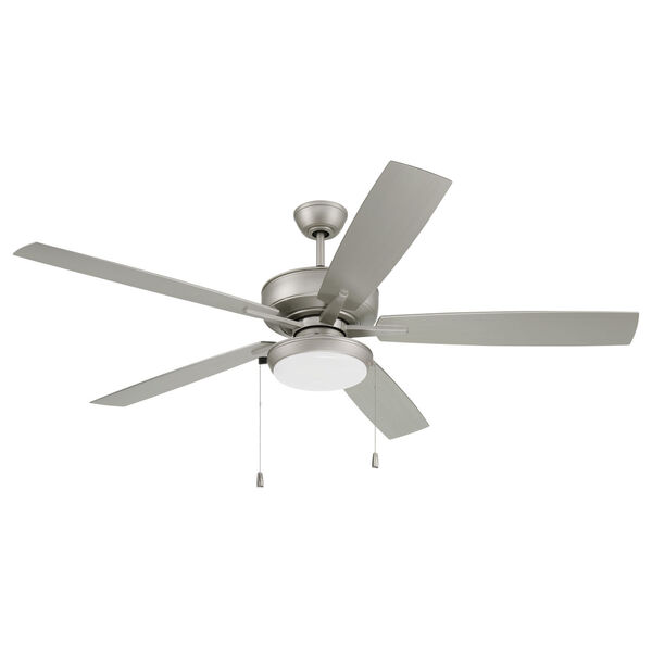 Super Pro Painted Nickel 60-Inch LED Ceiling Fan with Pan Light, image 6