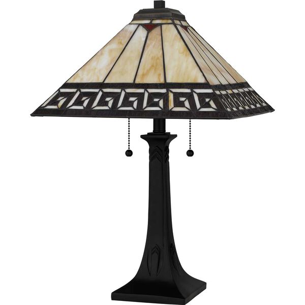 Edith Matte Black Two-Light Table Lamp, image 4