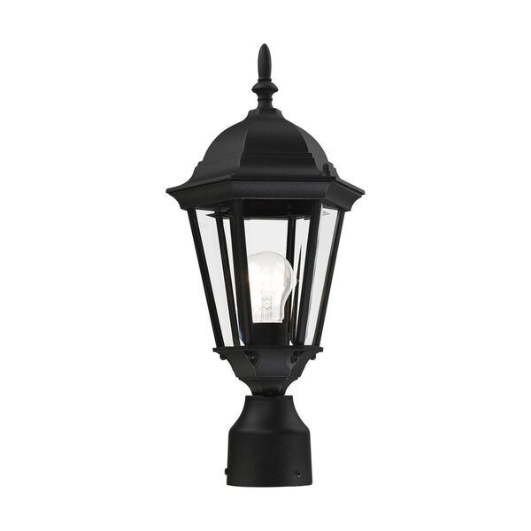 Hamilton Textured Black One-Light Outdoor Post Lantern, image 3
