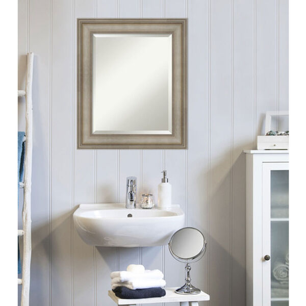 Mezzanine Antique Silver 21-Inch Bathroom Wall Mirror, image 4