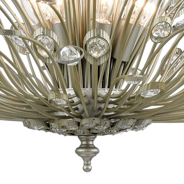 Mullica Aged Silver Eight-Light Chandelier, image 3