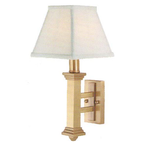 Satin Brass Shaded Wall Sconce, image 1