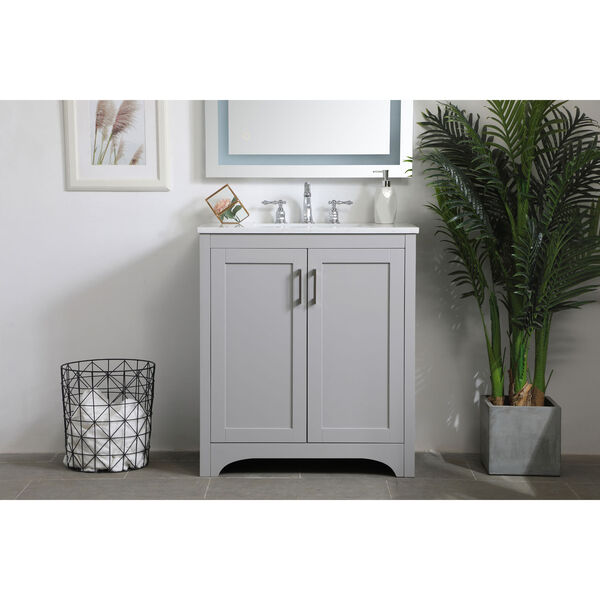 Moore Gray 30-Inch Vanity Sink Set, image 2