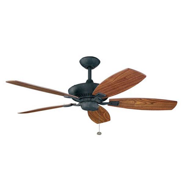 Canfield 52-Inch Distressed Black Ceiling Fan, image 2